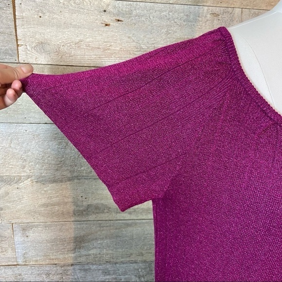 🛍️3/$30 Reitmans sparkly pleated  knit top in size medium - Picture 7 of 11